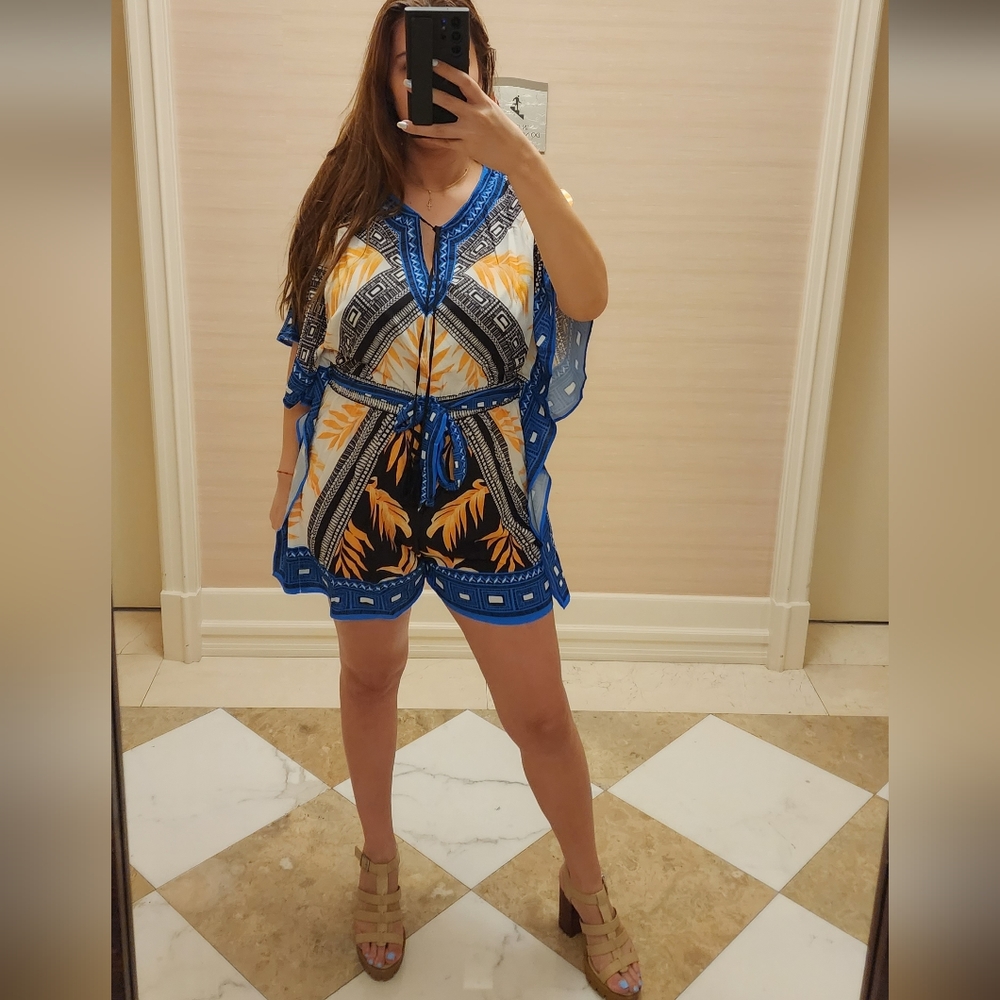 Ruffled bohemian romper
